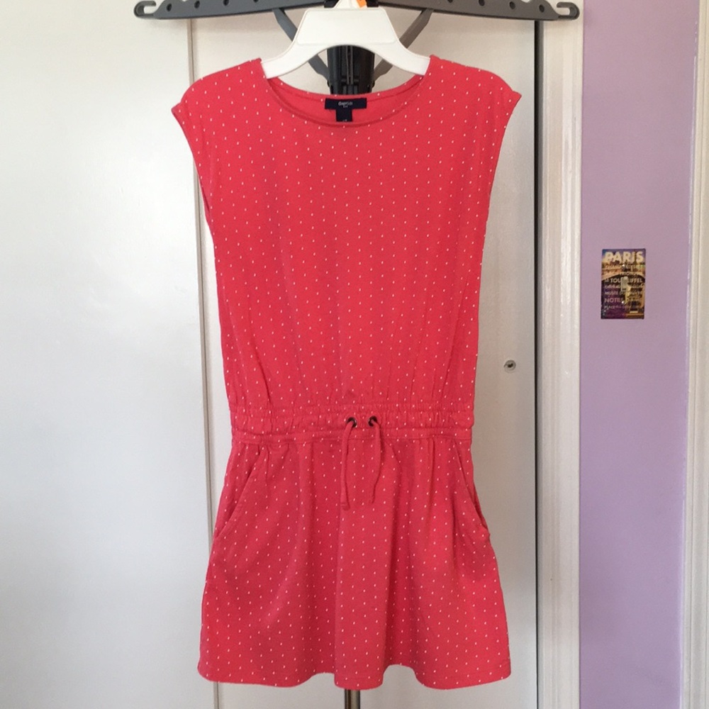 Girl’s Pink with White Polka Dot Dress